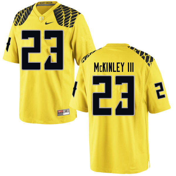 Men #23 Verone McKinley III Oregn Ducks College Football Jerseys Sale-Yellow